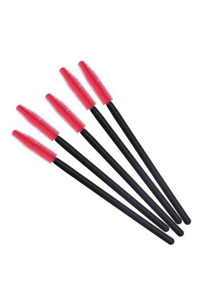 CYTHERIA 50-Piece Disposable Eyelash Brush Set Black/Red