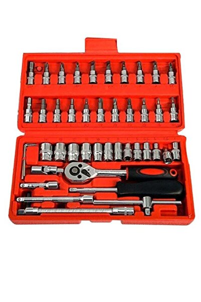 Generic 46-Piece Quick Ratchet Sleeve Auto Repair Tool Kit With Box