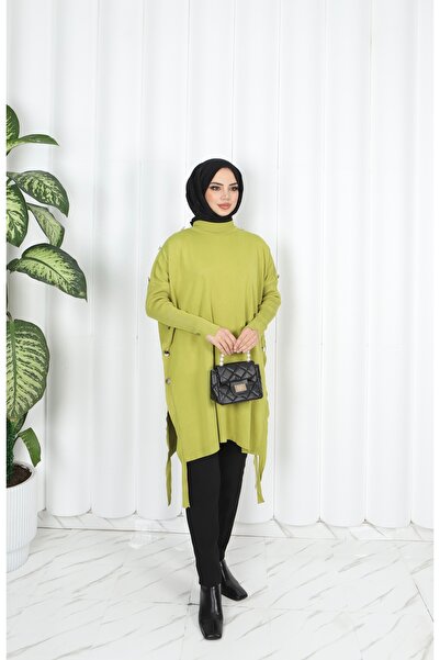 NİSUM MODA Button Detailed Mercerized Tunic