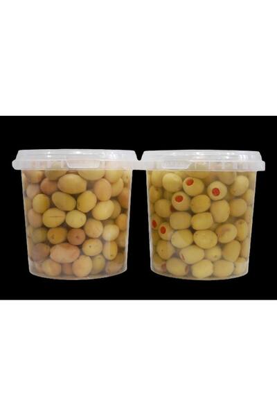 sadıcım Biberli 650 Gr + Çizik 650 gr Yeşil Zeytin Pet Kavanoz