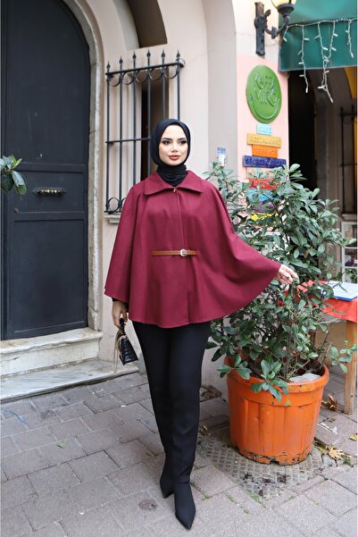 NİSUM MODA Belted Cashmere Cape