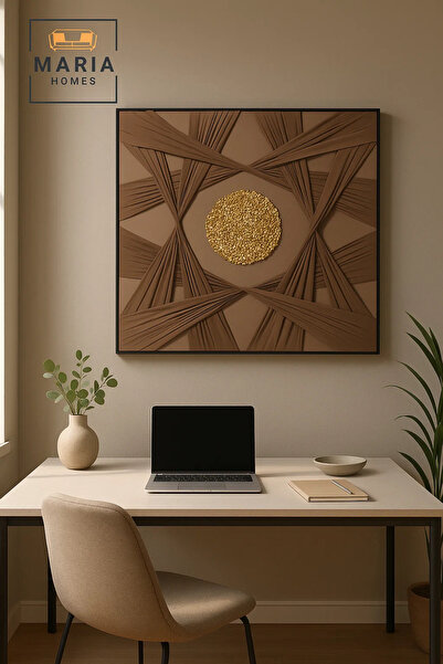 MARIA HOMES Modern Wall Art 100×100 – Abstract Frame & Luxury Wall Decor for ...