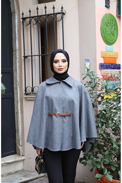 NİSUM MODA Belted Cashmere Cape