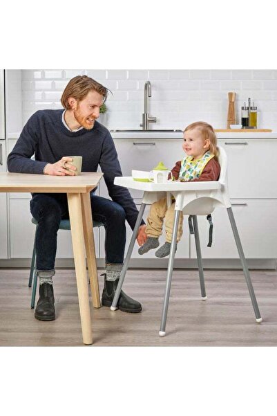 ALMUFARREJ Adjustable High Chair With Dining Tray And Safety Seat Belt For Ch...