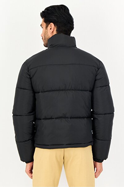 CELIO Men Quilted Puffer Jacket, Black