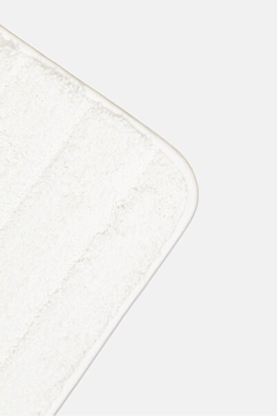 BEBEHOME Micro Fiber Bottom Bathroom Mat, White