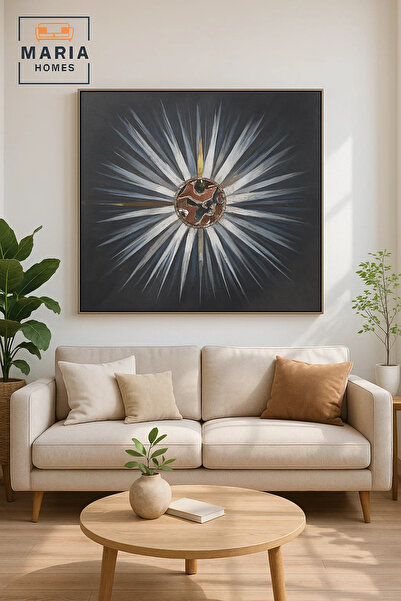 MARIA HOMES Modern Wall Art 100×100 – Abstract Frame & Luxury Wall Decor for ...