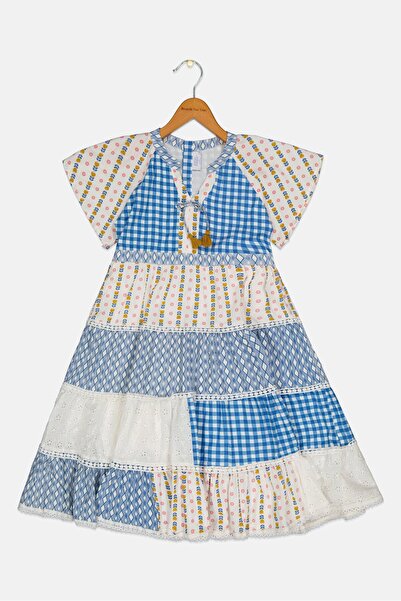 Willow & Whistle فستان بناتي بطبعة تجريدية، متعدد الألوان