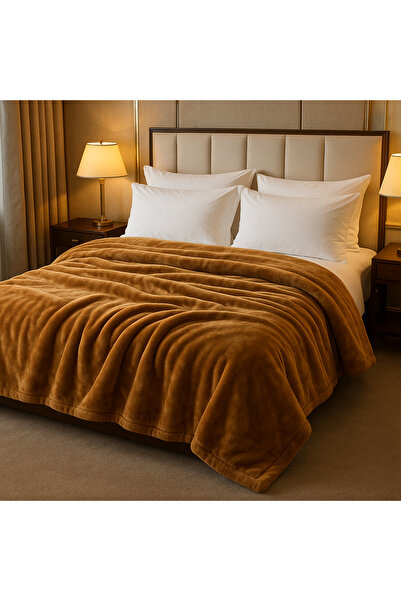 BaoBao Pătură pufoasă Cocolino maro 200x230 cm pentru pat dublu - călduroasă și moale