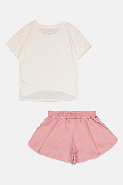 Bebe Kids Girl 2 Pcs Outdoor T-Shirt And Skort Set, Multicolor