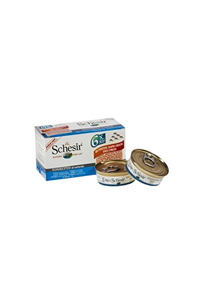 Schesir شيزر طعام رطب للقطط بالتونا في المرق 6×50g