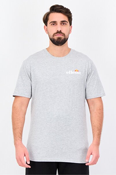 Ellesse Men Sportswear Fit Short Sleeve Outdoor T-Shirt, Heather Grey