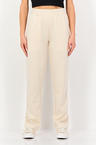 Algspar Women Regular Fit Solid Straight Leg Pants, Beige