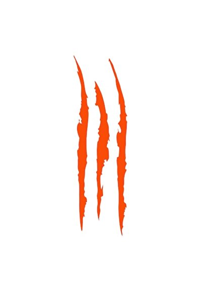 Oracal 651 Car Sticker, Monster Claw, Waterproof, 40 x 12 cm, orange
