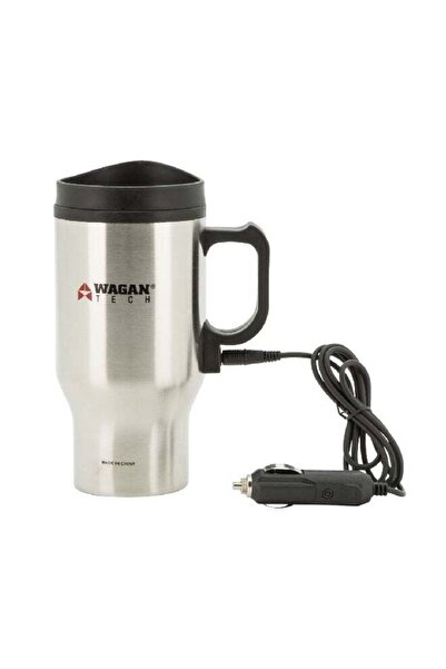 Wagan كوب سفر للسيارة مصنوع من الفولاذ المقاوم للصدأ ومُسخن بقوة 12 فولت ومقب...
