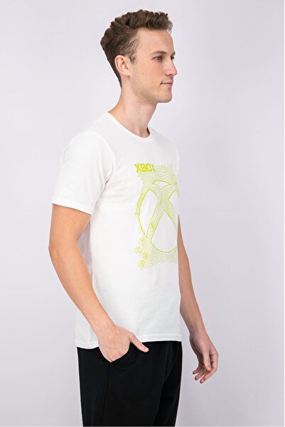 DIFUZED Men Crew Neck Short Sleeves Graphic T-shirt, White