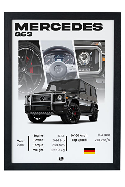gxe.art Mercedes-AMG G63 Slika na drvenom posteru – Ikona luksuznog off-road ...