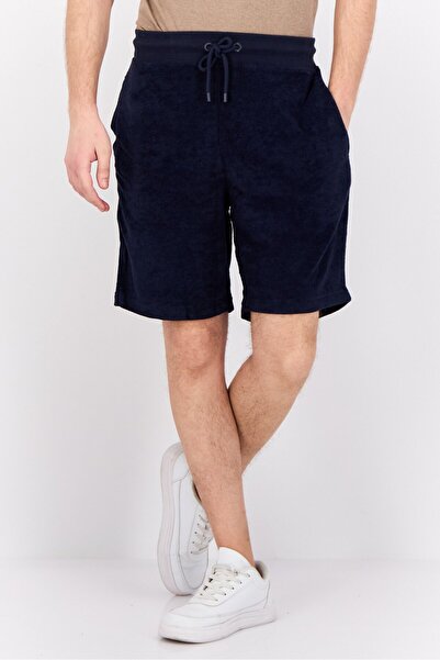 Threadbare Men Regular Fit Solid Drawstring Shorts, Navy