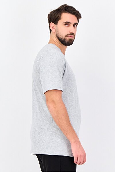 Ellesse Men Sportswear Fit Short Sleeve Outdoor T-Shirt, Heather Grey