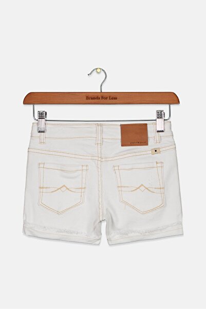 LUCKY BRAND Kids Girl Rip Denim Shorts, White