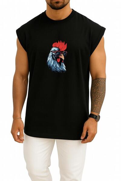 Bahriyeli Collection Oversized Glasses Havalı Roaster Göğüs Printed Athlete