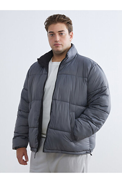 LC Waikiki Xside Black Comfortable Fit Mock Neck Men's Puffer Jacket