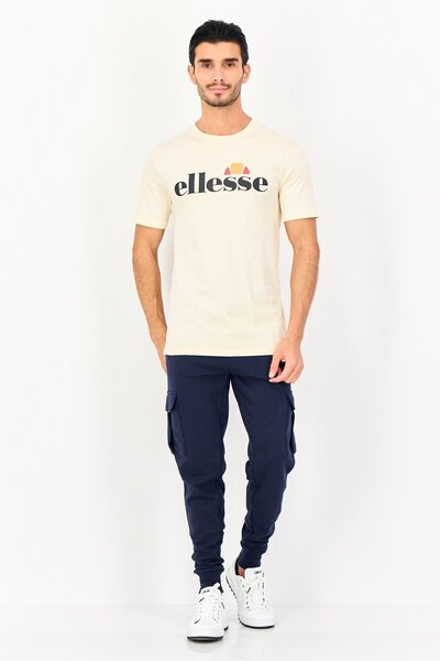 Ellesse Men Sportswear Fit Short Sleeve Outdoor T-Shirt, Cream