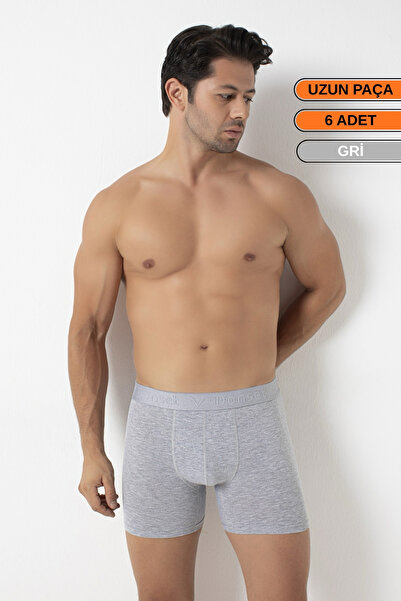 donset Men's Long Leg Boxer 6-Piece Special Pack Cotton Lycra Ultra Comfortable Boxer