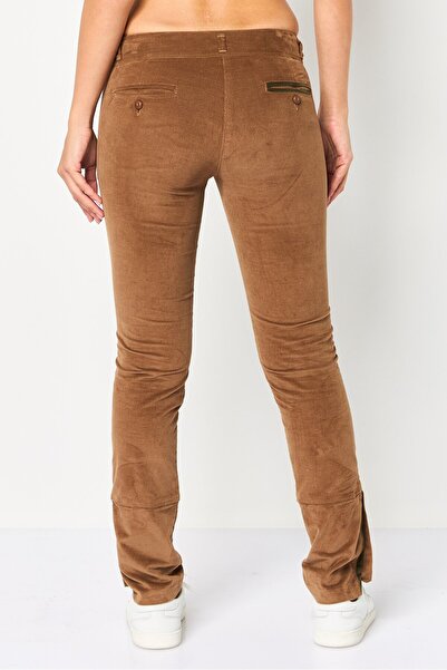Harmont & Blaine Women Regular Fit Brand Logo Skinny Pants, Brown