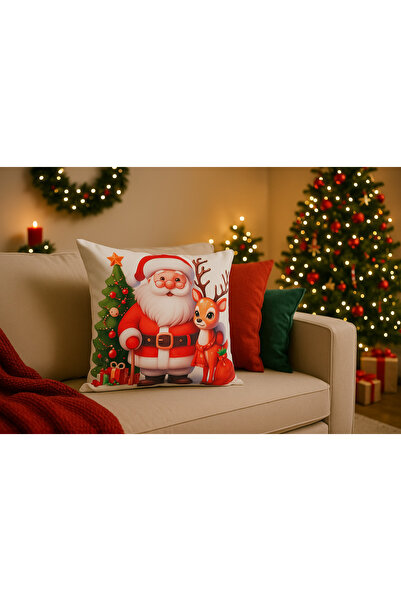 MADE BY ALİSHA Christmas Themed Stuffed Pillow Set of 2