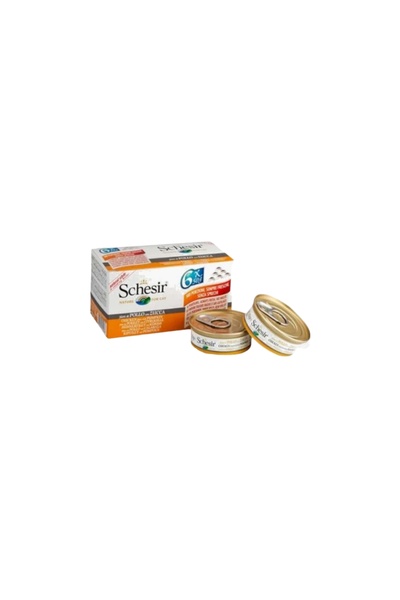 Schesir شيزر طعام رطب للقطط فيليه الدجاج مع اليقطين 6*50g