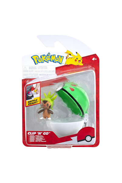 Pokemon - Set of 2 Clip n Go figurines, Chespin with Friend Ball W19 children age 3 years +