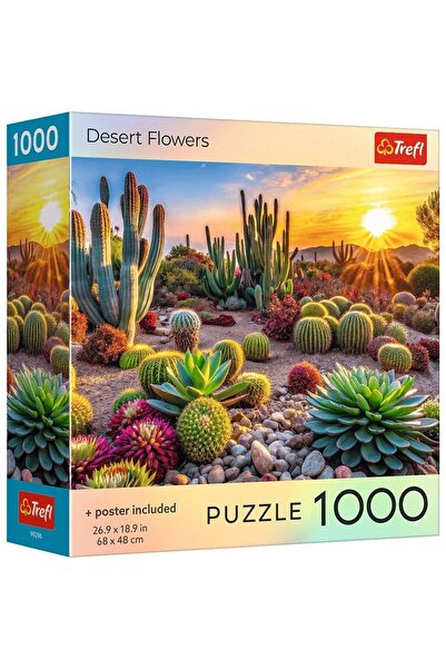 Trefl Puzzle 1000 pieces collection desert flowers poster included