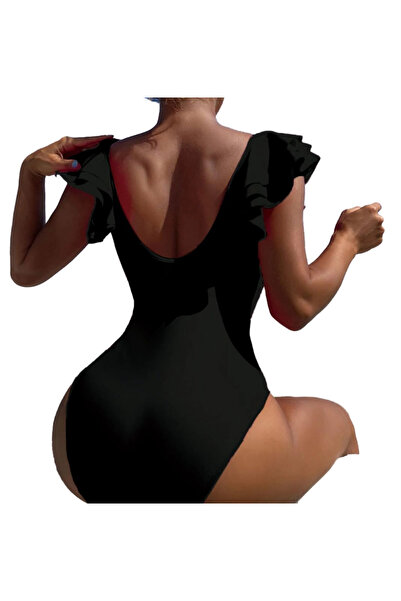 Swims Women's One Piece Swimsuit Ruched Vintage High Waist – Black S