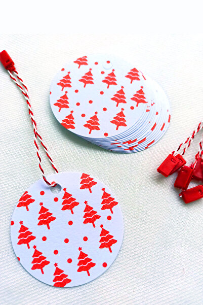 Dekorden بطاقة تغليف هدايا رأس السنة - 50 قطعة