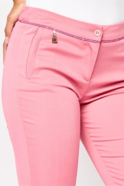 Harmont & Blaine Women Regular Fit Straight Leg Solid Pants, Pink