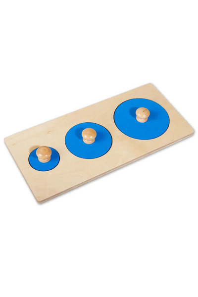 Micostore Montessori wooden puzzle geometric shapes, blue circles