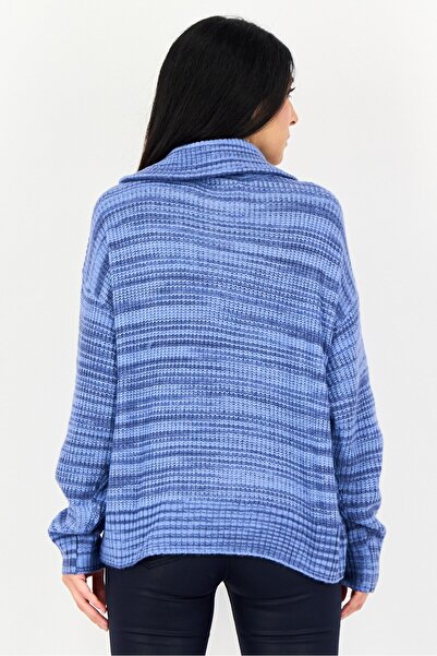 aerie Women Turtle Neck Knitted Sweater, Multicolor