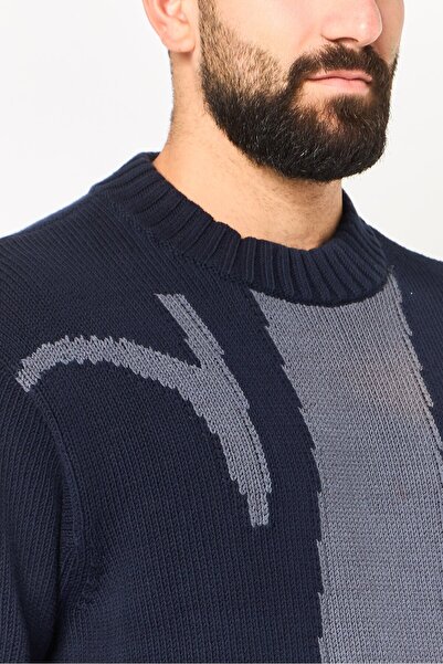 Calvin Klein Men Mock Neck Knitted Sweater, Multicolor