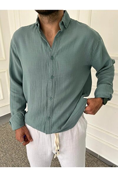 Beylerce Yıkamalı Müslin Kumaş Gömlek