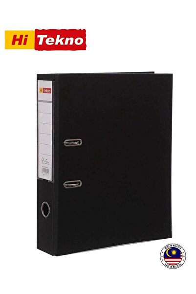 Hi Tekno Luxury Document File - Durable Cardboard, 8 cm Spine, Black with Inner Pocket