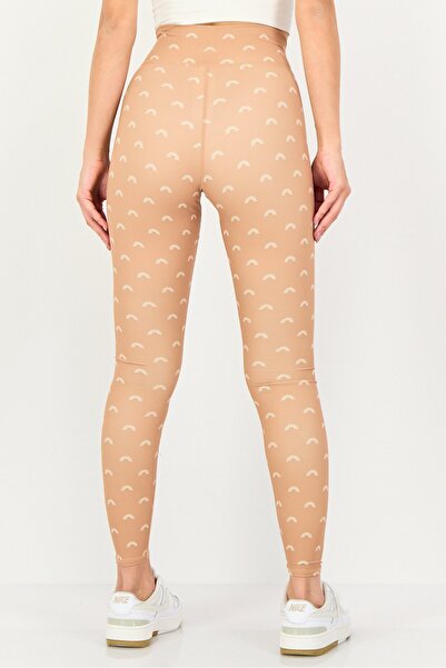 Cozi Women Allover Print Leggings, Light Brown