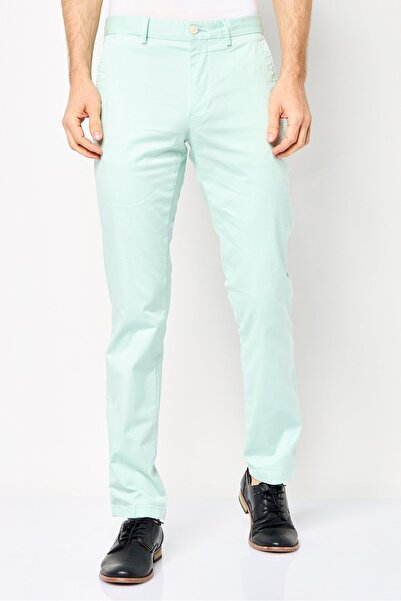 Tommy Hilfiger Men Regular Fit Solid Chino Pants, Turquoise