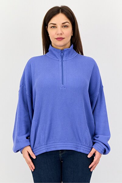 aerie Women High Neck Knitted Sweater, Lavender