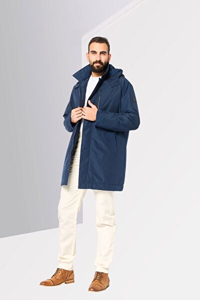 Gant Men Plain Long Sleeve Parka Jacket, Navy