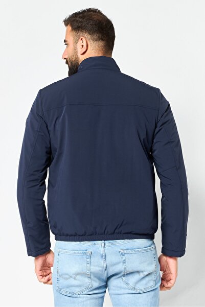 Harmont & Blaine Men Long Sleeve Brand Logo Windbreaker Jacket, Navy