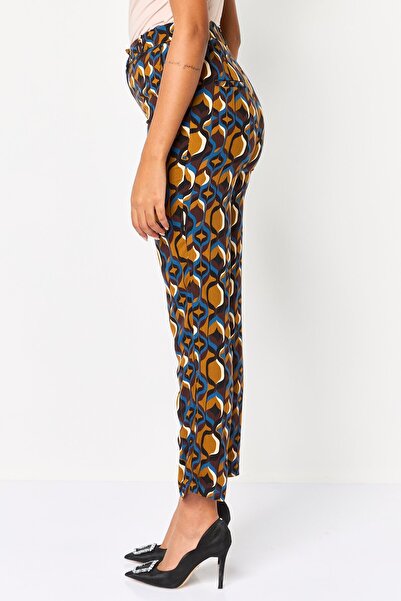 PROMOD Women Regular Fit Allover Print Straight Leg Pants, Multicolor