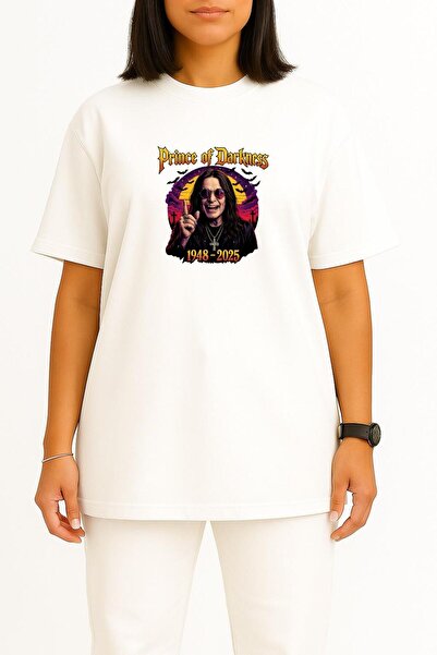 Bahriyeli Collection Oversized 1948 - 2025 Prince of Darkness Chest Printed Unisex T-Shirt