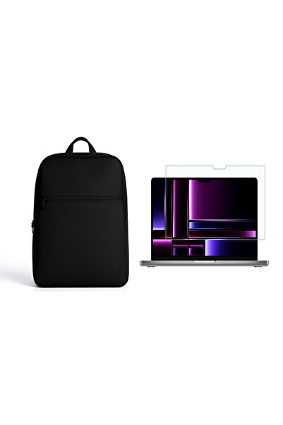 ENNAR MacBook Air 13" (M4) Siyah Notebook Laptop Sırt Çantası ve Ekran Koruyucu