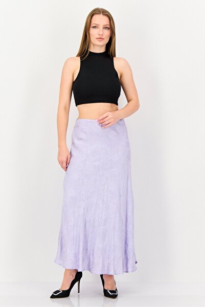 Forever 21 Women Embroidered A-Line Skirts, Lavender